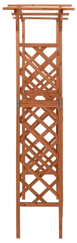 Pérgola com portão 116x40x204 cm madeira de abeto maciça