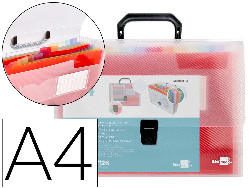 Pasta Classificadora com Fole Transparente com 26 Departamentos