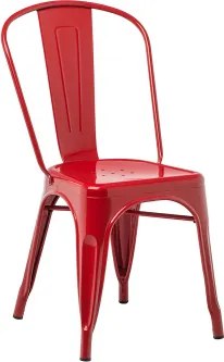 Pack De 4 Cadeiras De Jantar Empilháveis Lix Vermelho - Sklum