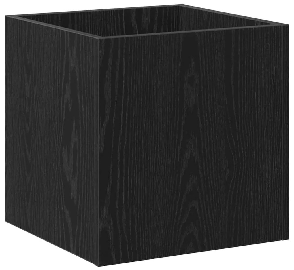 Caixa de Plantas vidaXL Carvalho Preto 40x40x40 cm Madeira Engenharia