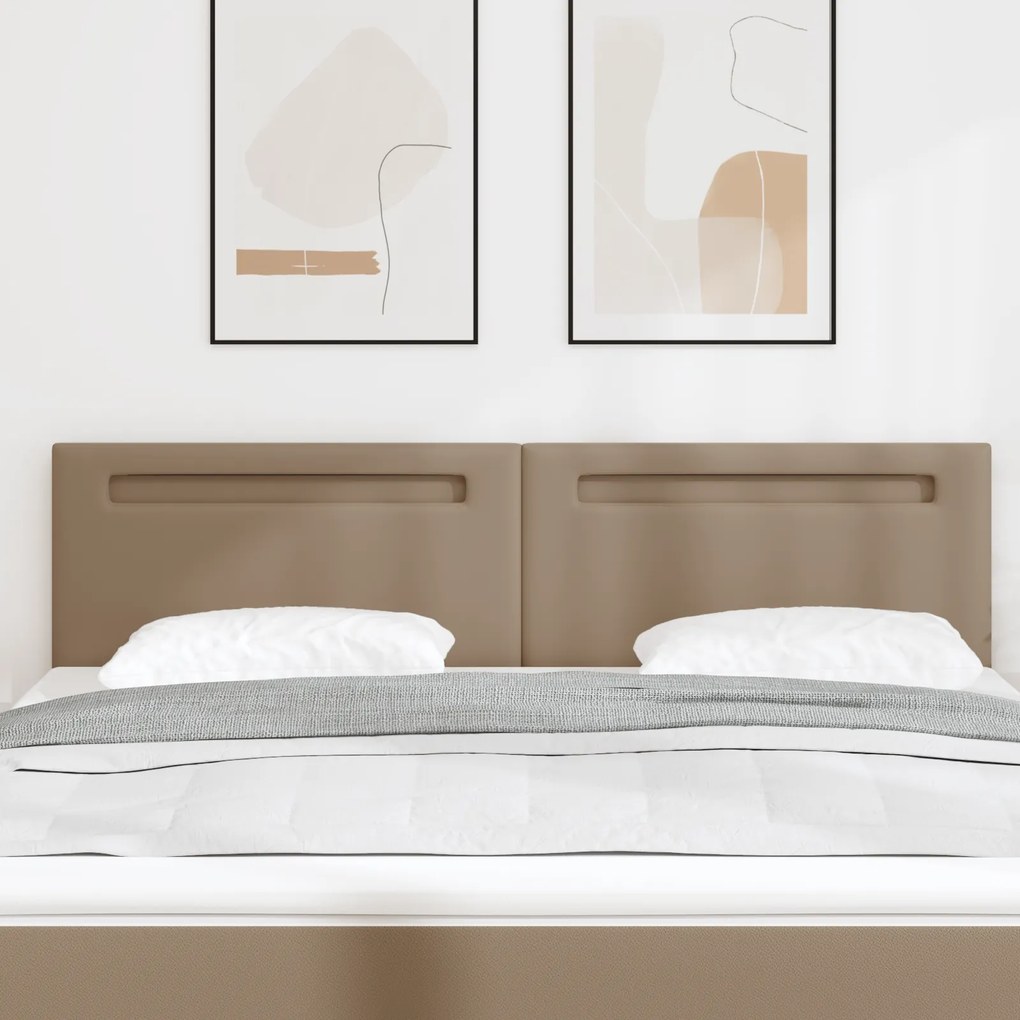 Cabeceira vidaXL Design Simples Cappuccino 180 cm em Couro Sintético