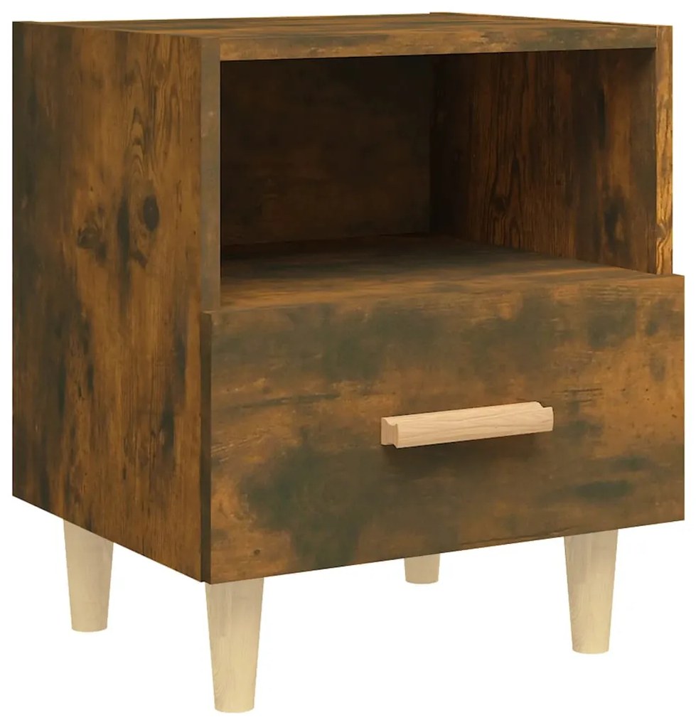 Mesas de cabeceira 2 pcs 40x35x47 cm cor carvalho fumado