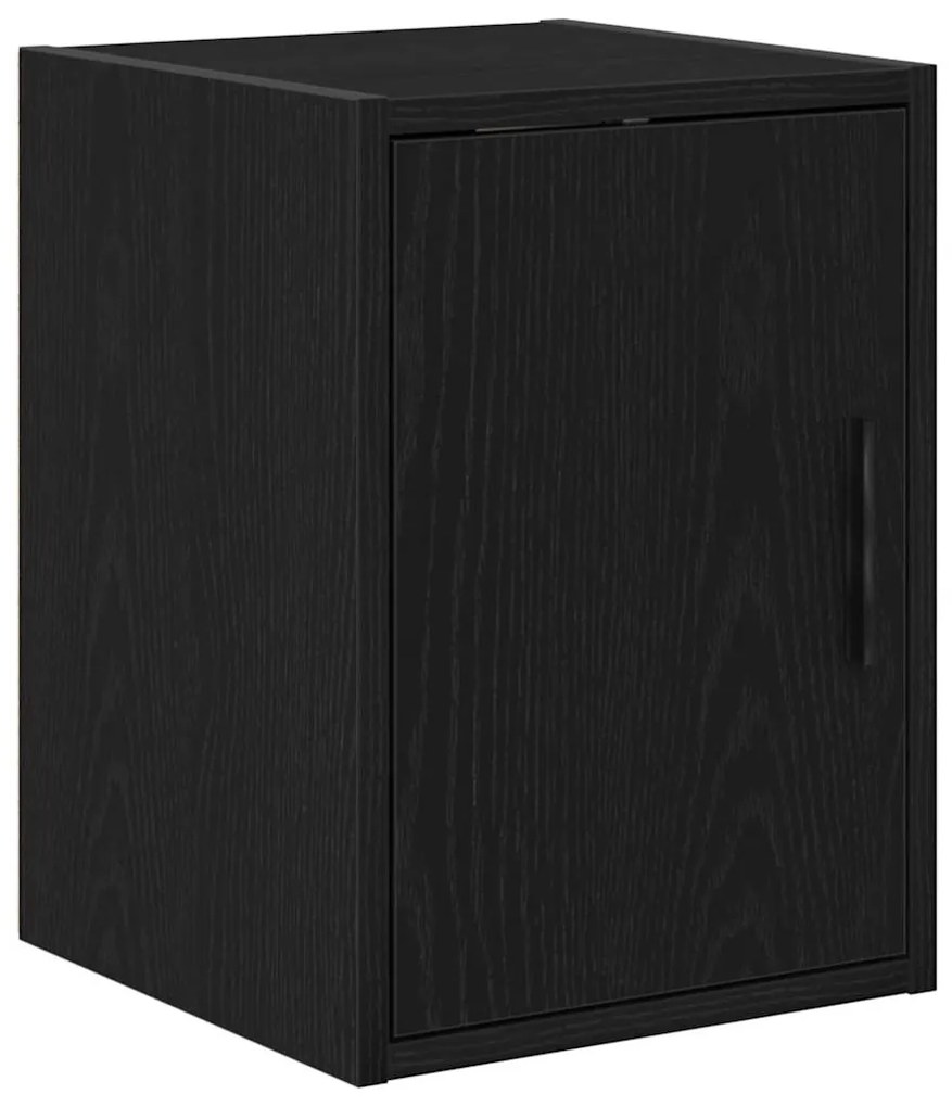 Armários de garagem 2 pcs derivados de madeira preto
