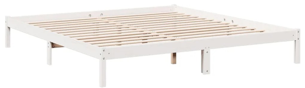 Cama extra longa sem colchão 180x210 cm pinho maciço branco