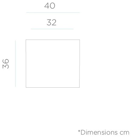 Vaso de flores colorido quadrado Polietileno CASA, JARDIM, RESTAURANTE, BAR NARCISO 40 (40x40x36 cm) - Preto