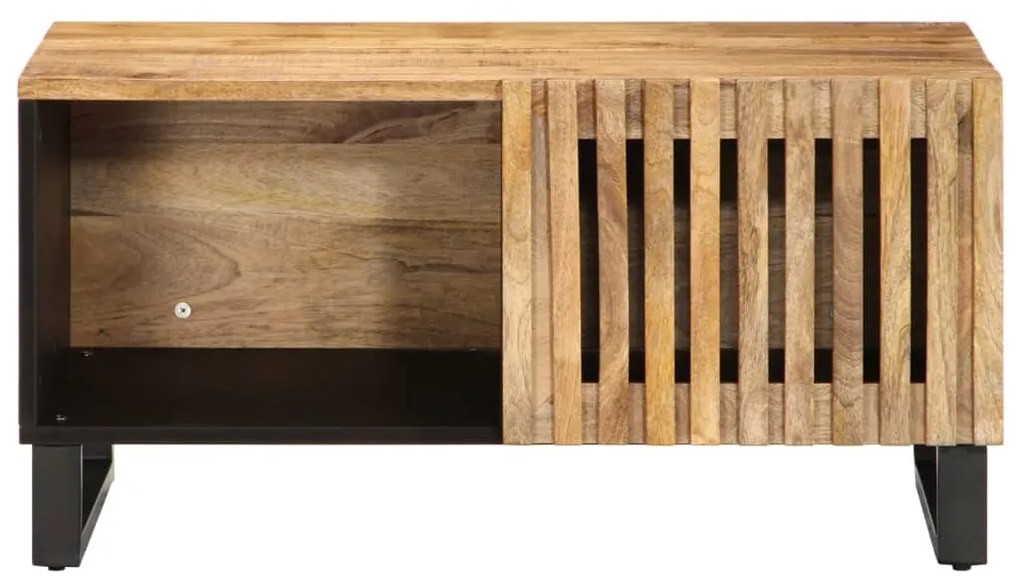Mesa de centro 80x51x40 cm madeira de mangueira áspera maciça