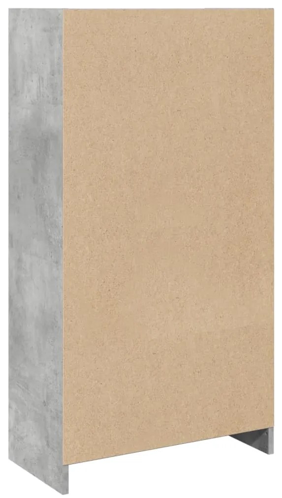 Estante 57x28,5x107,5 cm derivados de madeira cinzento cimento