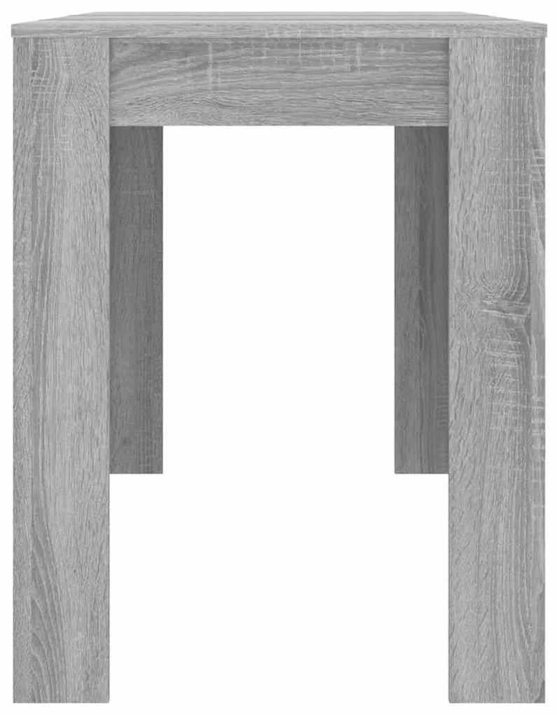 Mesa de jantar 120x60x76 cm derivados de madeira cinza sonoma