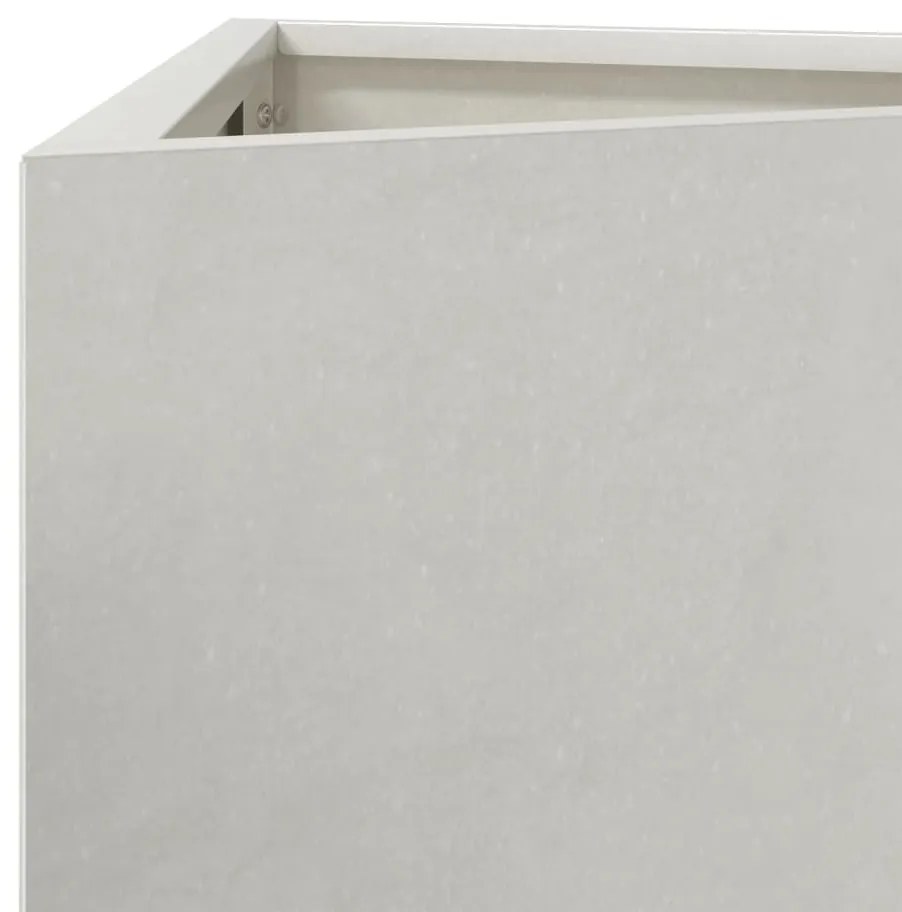 Vaso/floreira de jardim triangular 50x43x75 cm aço inoxidável