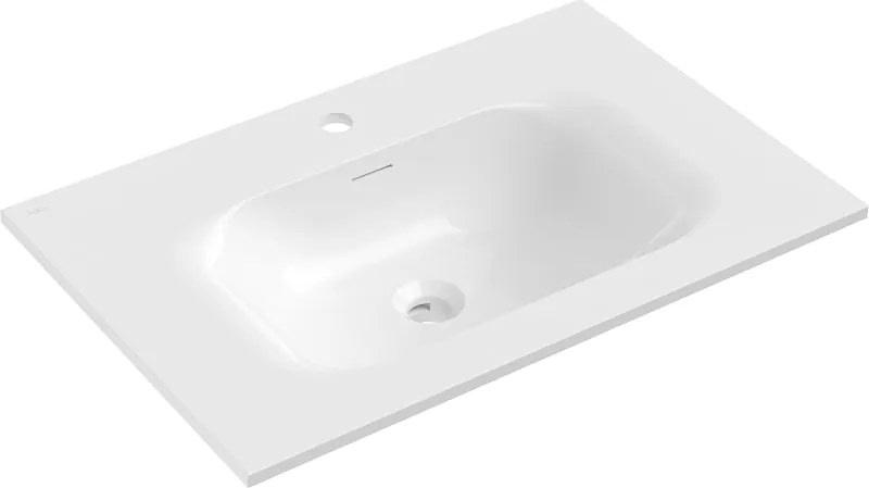 Mexen Vela lavatório embutido no balcão 71 x 46,5 cm, branco brilho - 25237000