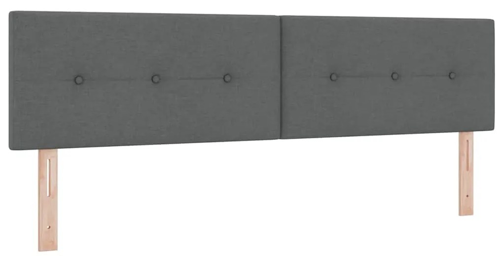 Cama Box com Colchão , Cinza Escuro, 180 x 200 cm, Tecido