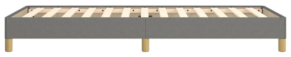 Estrutura de cama sem colchão 100x200 cm tecido cinzento-escuro