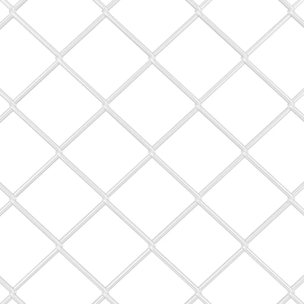 Cerca de Chain Link com 20 U Posts Prateado 1.4x10 m Aço
