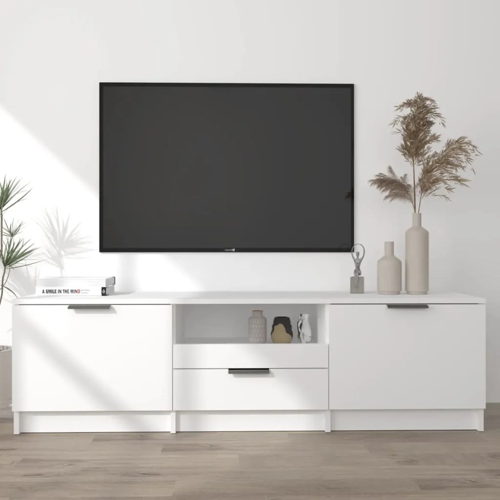 811448 vidaXL Móvel para TV 140x35x40 cm madeira processada branco
