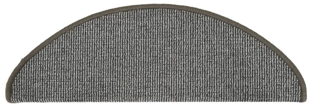 Tapete/carpete para degraus 15 pcs 65x21x4 cm cinzento