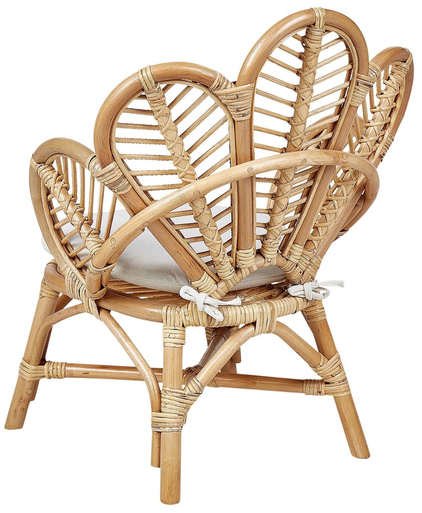 Cadeira pavão em rattan de cor natural 70 cm FLORENTINE II Beliani