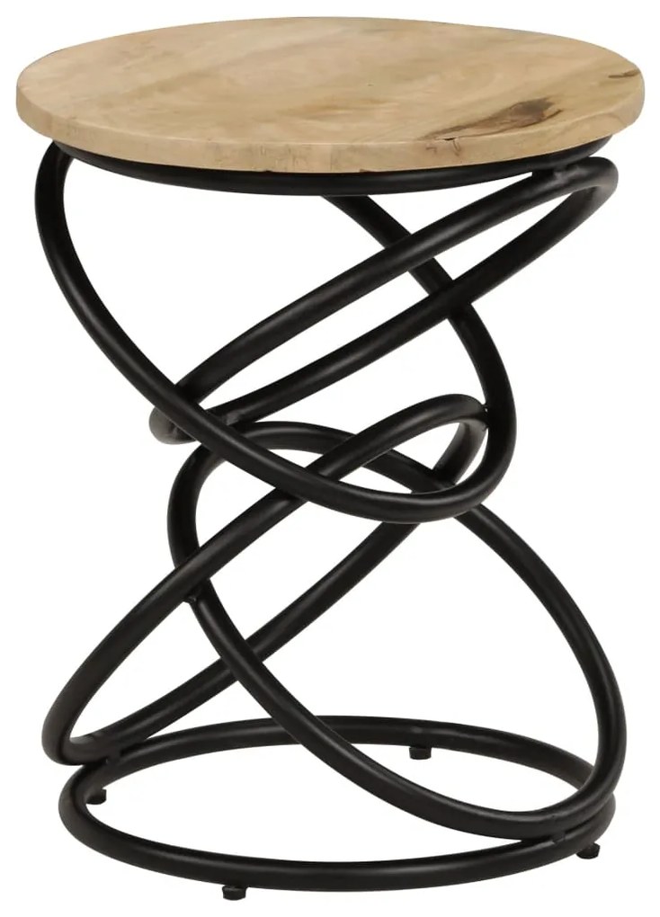 Mesa de extremidade madeira de mangueira maciça 40x50 cm