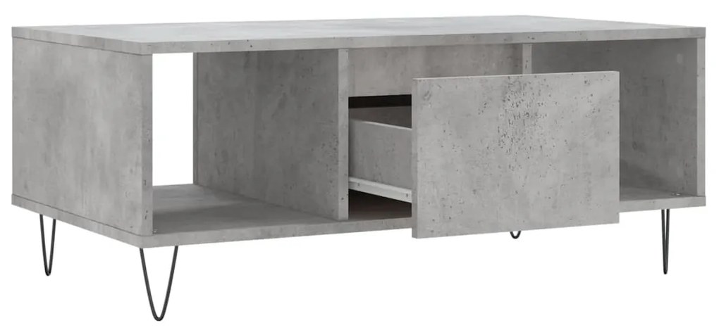 Mesa de centro 90x50x36,5 cm derivados madeira cinzento cimento