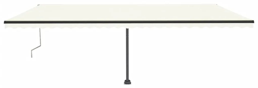 Toldo automático com LED e sensor de vento 600x350 cm creme