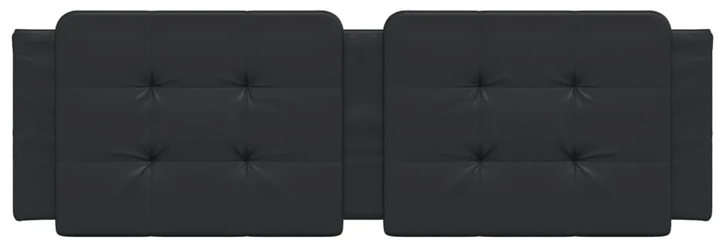 Almofadão de cabeceira 160 cm couro artificial preto