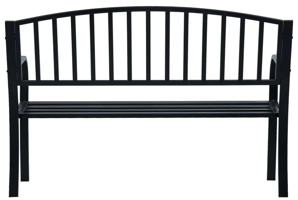 Banco jardim 125 cm aço preto