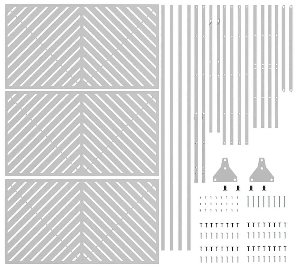 Tela de Privacidade 100x50x180 cm em Aço Galvanizado