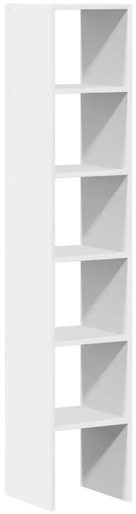 Estantes 2 pcs empilháveis 30x30x80 cm derivados madeira branco