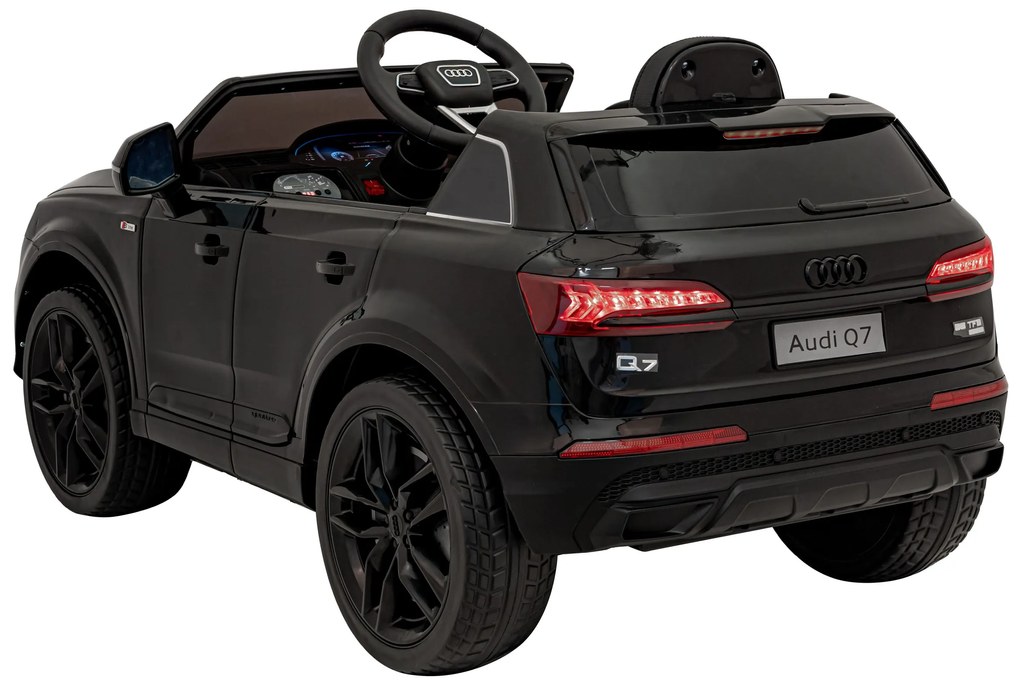 Carro elétrico para Crianças 12V Audi Q7 NEW LIFT Rodas de EVA, Assento de couro Preto