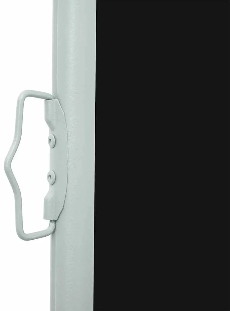 Toldo lateral retrátil para pátio 100x300 cm preto
