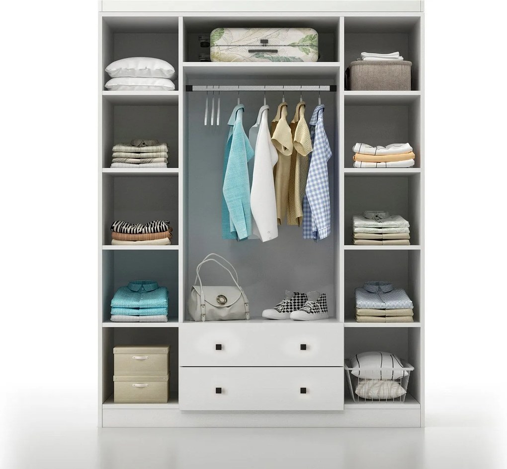 Guarda-roupa Lavinia – Branco – 140x182x50 cm