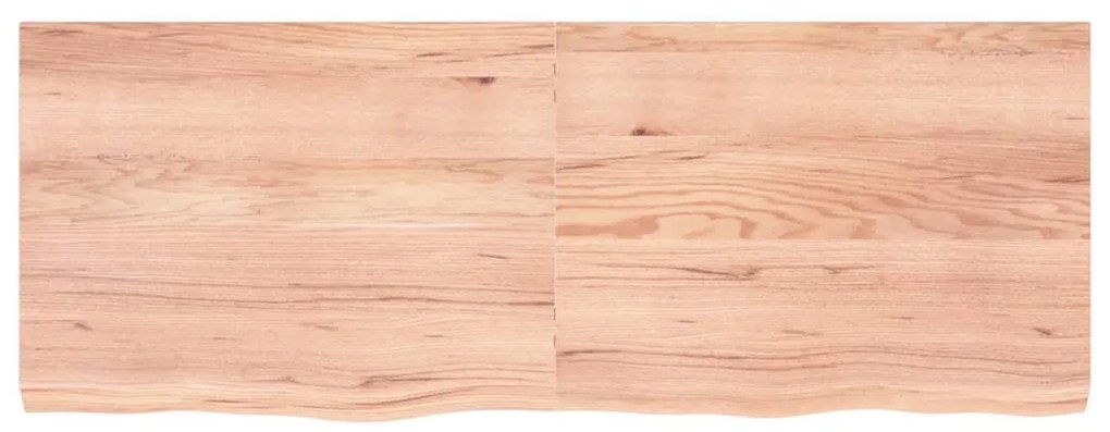 Bancada p/ WC 160x60x(2-6) cm madeira maciça tratada castanho