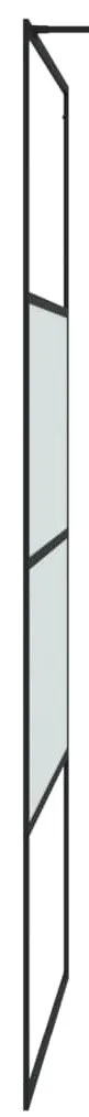 Divisória de chuveiro 100x195 cm vidro semiopaco ESG preto