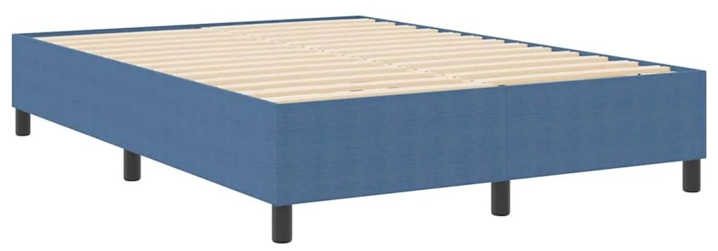 Cama Box Spring vidaXL Azul 140x200 cm em Tecido de Corduroy