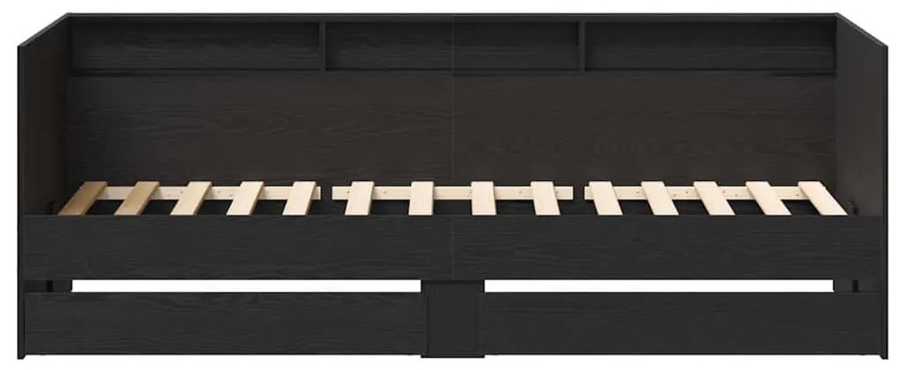 Cama de Dia com Gavetas Cinza Concreto 90x200 cm Madeira Reforçada