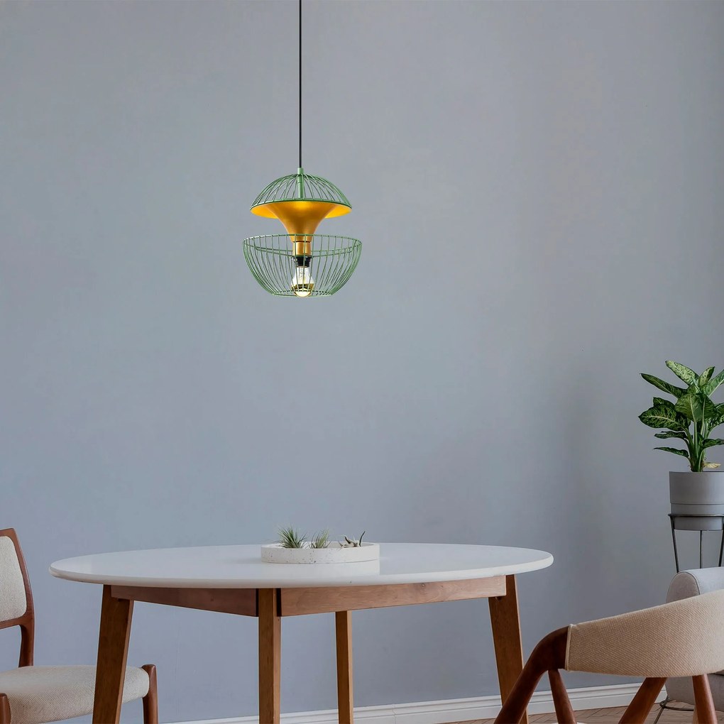 Candeeiro Telmander – Verde – 30 x 30 x 45-135 cm