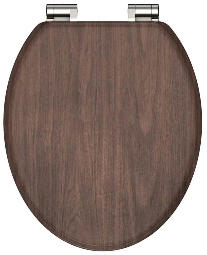 435087 SCHÜTTE Assento de sanita com fecho suave DARK WOOD MDF