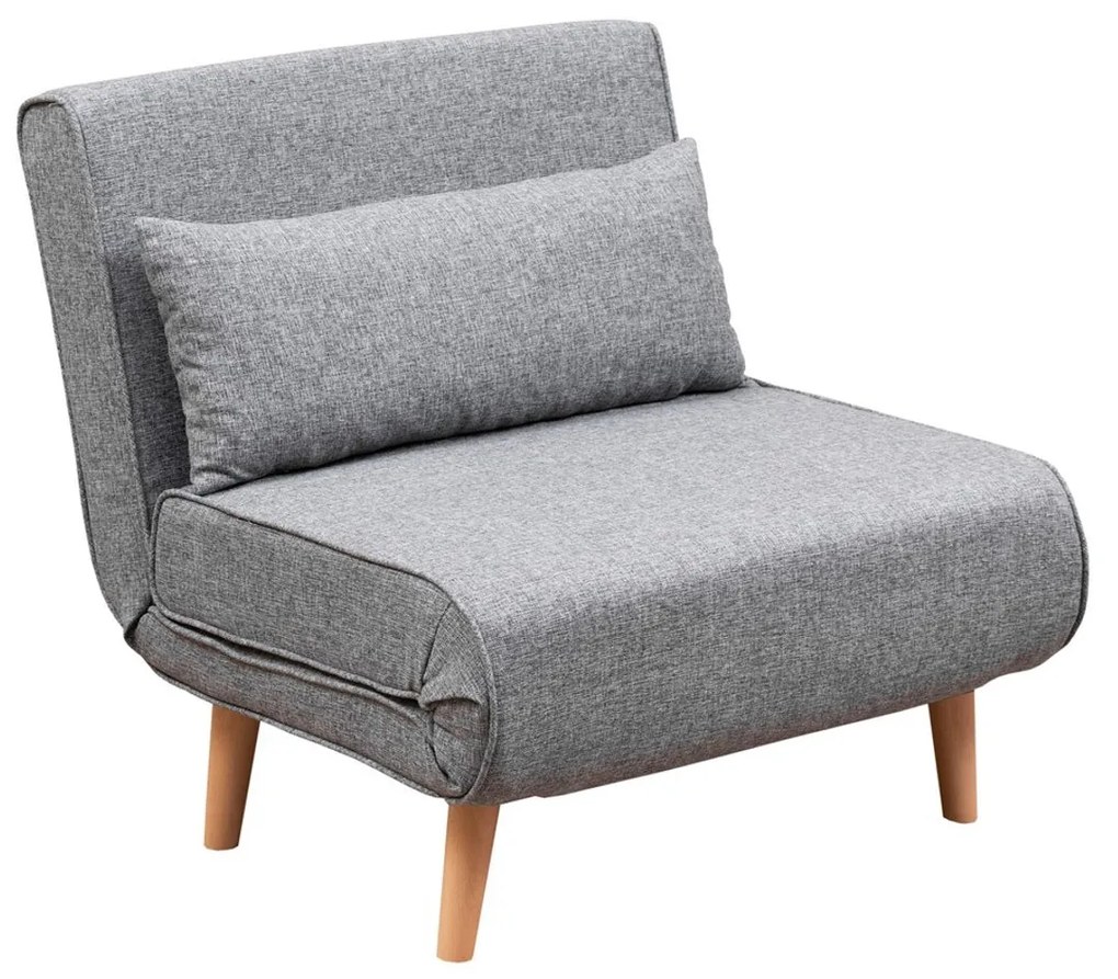 Sofá-Cama Folde – Cinzento Claro – 180 x 80 cm