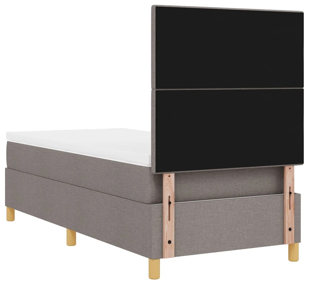 Cama Box com Colchão Taupe 100x200 cm Tecido