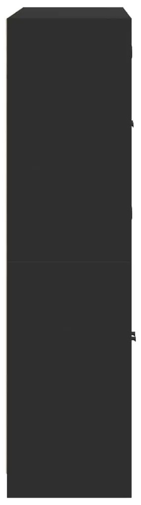 Estante c/ portas 136x37x142 cm derivados de madeira preto