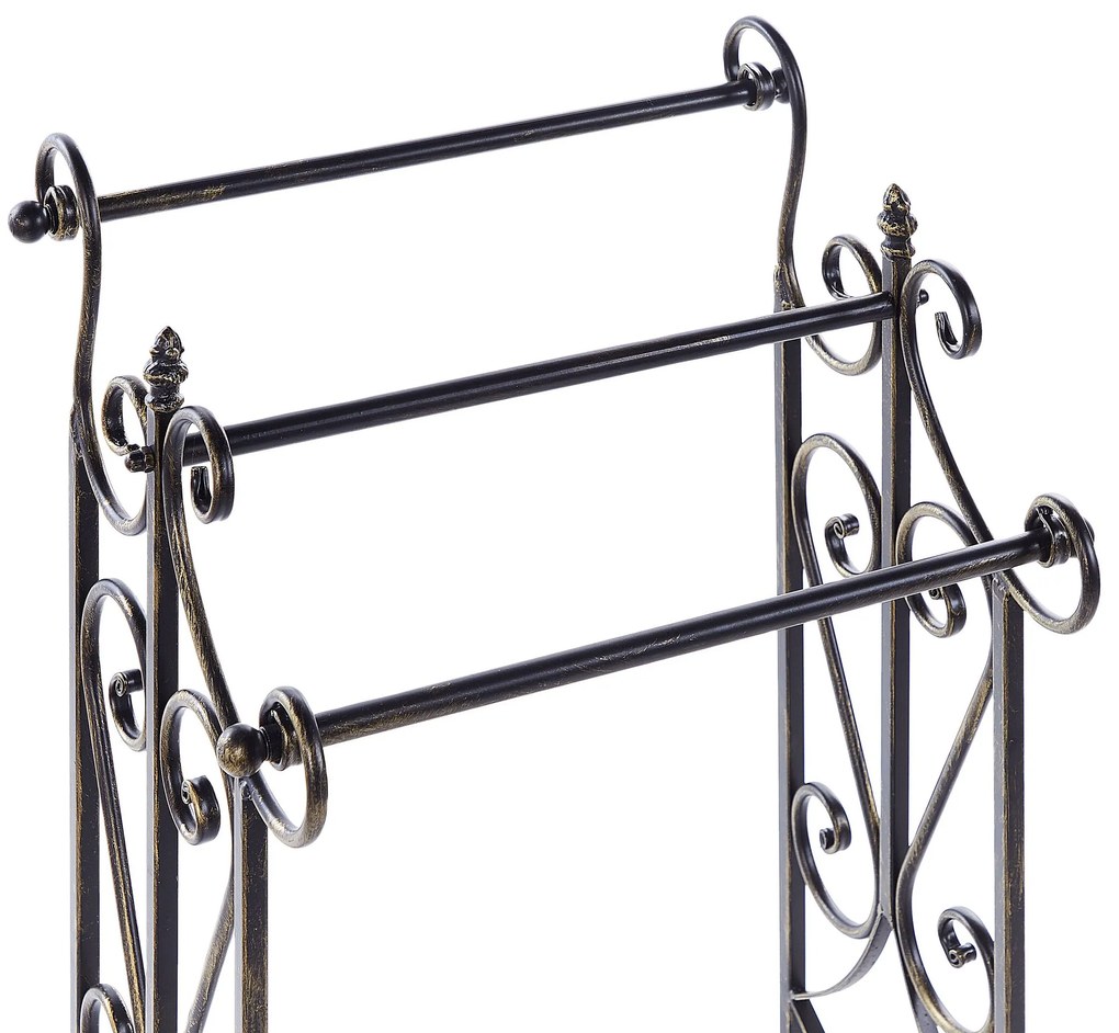 Toalheiro vertical preto 45 x 90 cm CHILLAN Beliani
