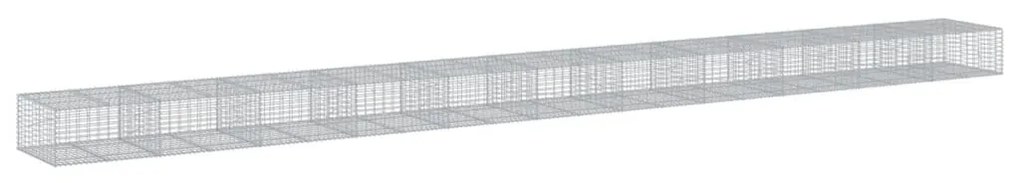 Cesto gabião com cobertura 1100x100x50 cm ferro galvanizado