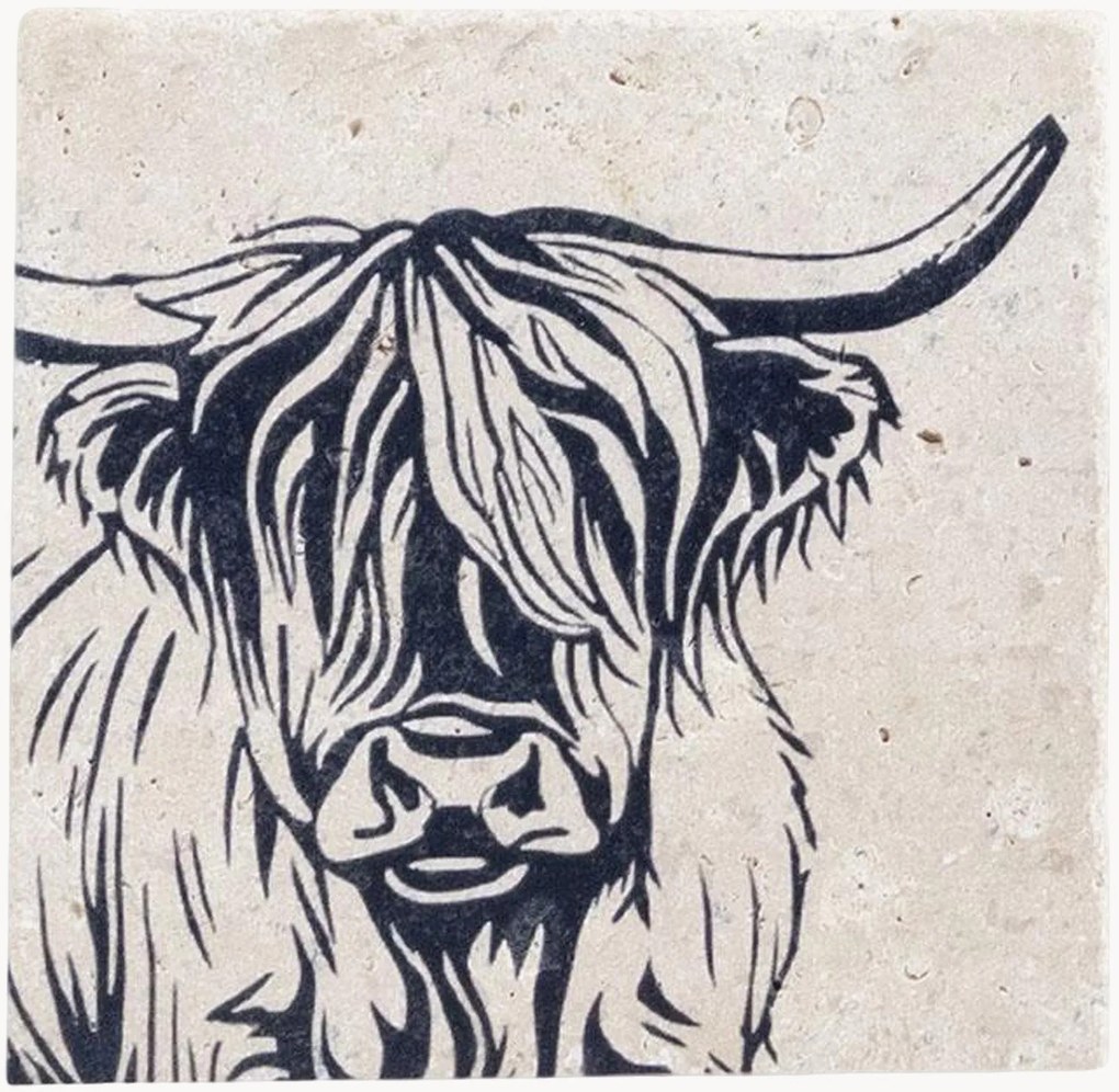 Bases para copos Highland Cow, conjunto de 4