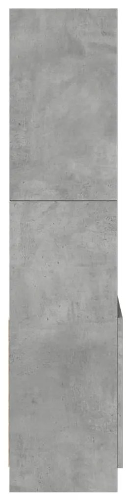 Armário alto 63x33x140 cm derivados de madeira cinzento cimento