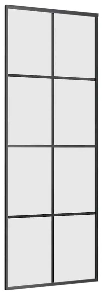 Porta deslizante c/ conj. ferragens 76x205cm vidro ESG preto