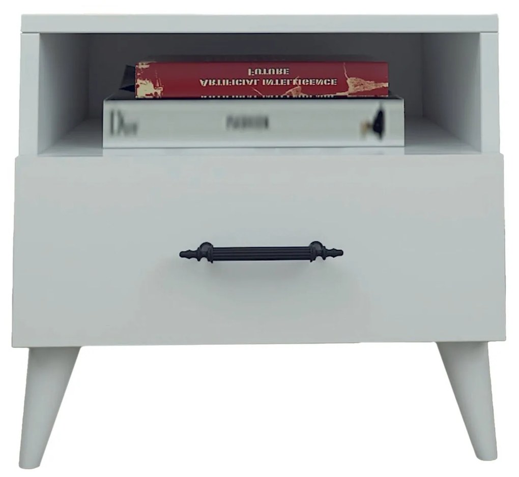 Mesa de Cabeceira Lavinia – Branco – 45x47x35 cm