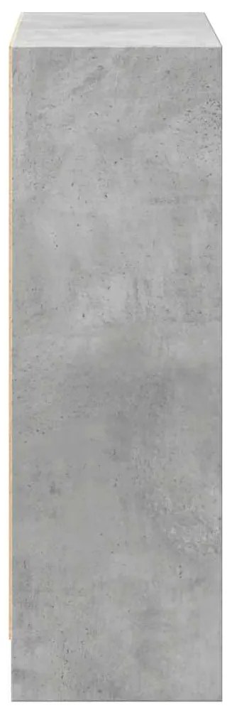 Estante 80x24x75 cm contraplacado cinzento cimento