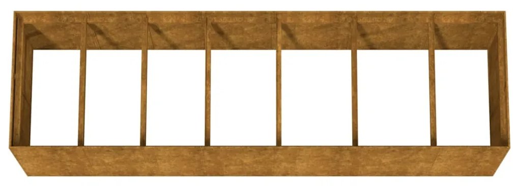 Canteiro elevado de jardim 280x80x80 cm aço corten