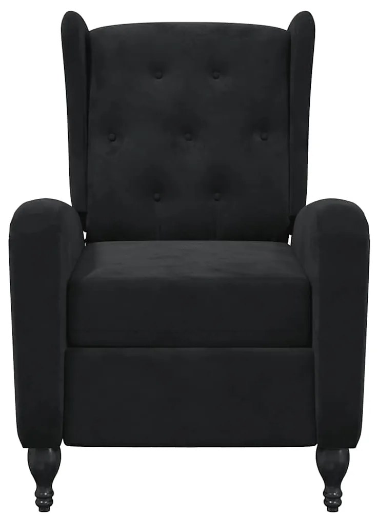 Poltrona de massagens reclinável veludo preto