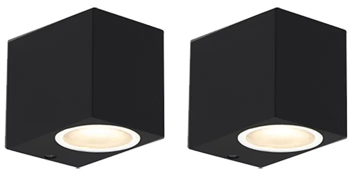 Conjunto de 2 Apliques Modernos Preto IP44 - Baleno Moderno,Design