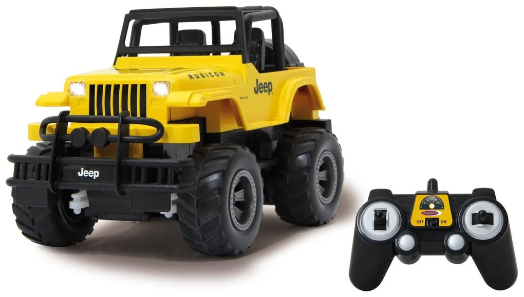 Carro Telecomandado Jeep Wrangler Rubicon 1:20 2,4GHz Amarelo